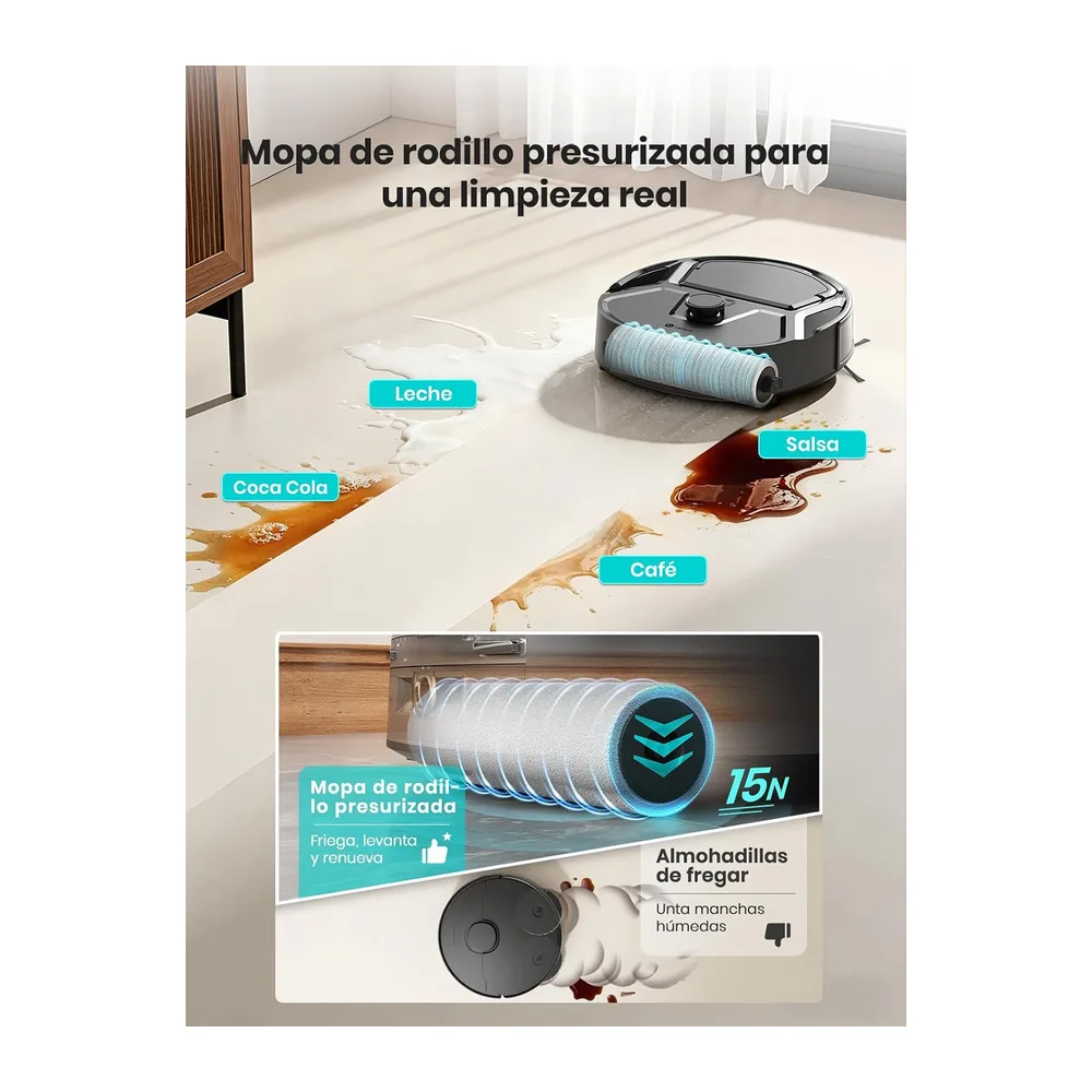Lefant M210 Pro Omni Robot Aspirador y Fregasuelos Mascotas,20.000 Pa — 4