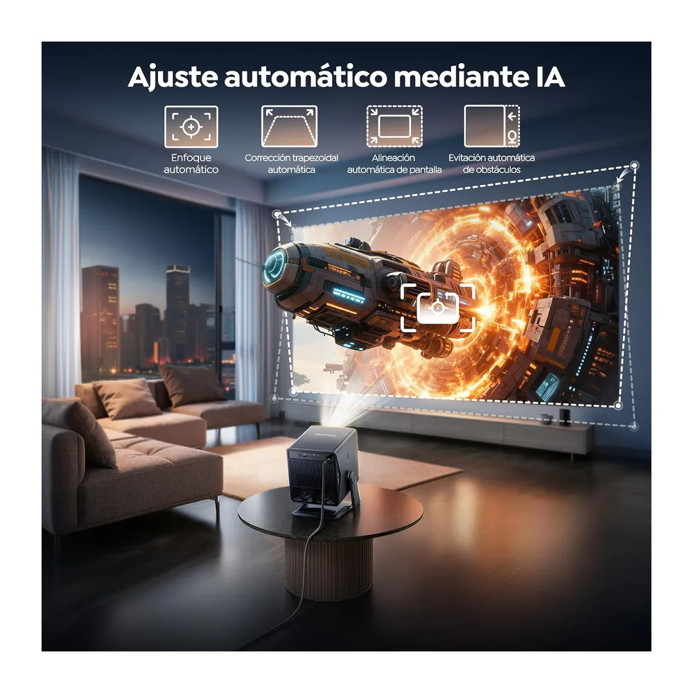 Proyector 4K【1400 ANSI/Netflix Integrado】 2 * 18 W Dolby Audio,VIDAA el SO más rápido — 3