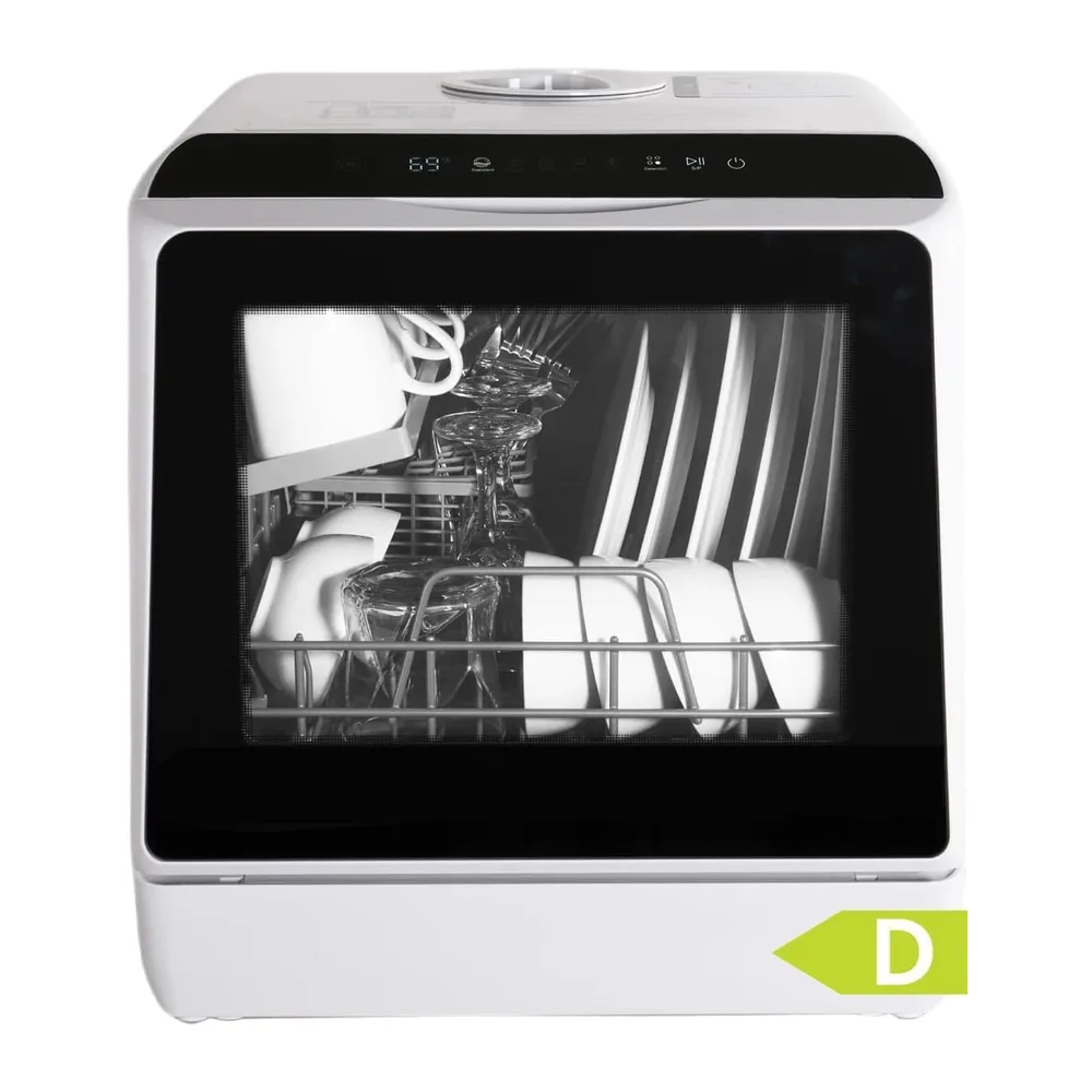 YU YUSING Lavavajillas Pequeño, 3 Servicios, Pantalla LED, 5+1 Programas [Clase de eficiencia energética D]