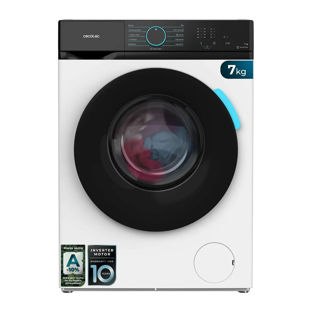 Cecotec Lavadora 7Kg Carga Frontal Bolero DressCode 7110 Inverter A. 1200RPM