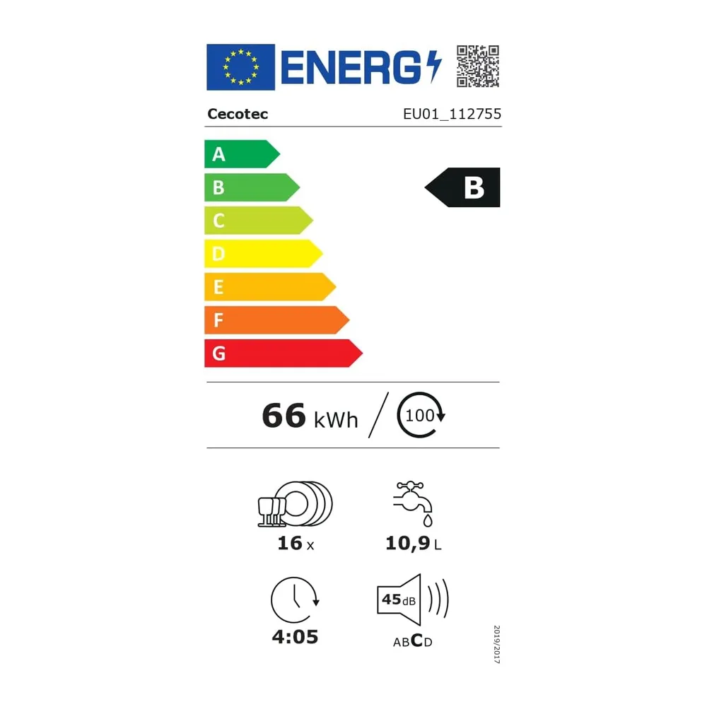 Cecotec Lavavajillas Libre Instalación 60cm 16 Servicios con WiFi Bolero Aguazero 7000 Matt Black Glass — 4