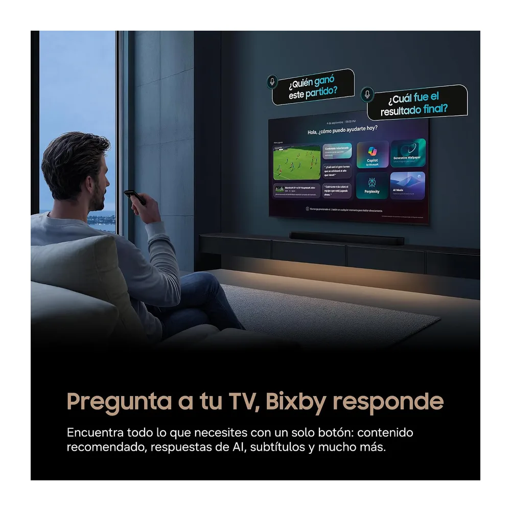 Samsung TV Mini LED M72H 50" 4K Smart TV con IA [Clase de eficiencia energética F] — 2