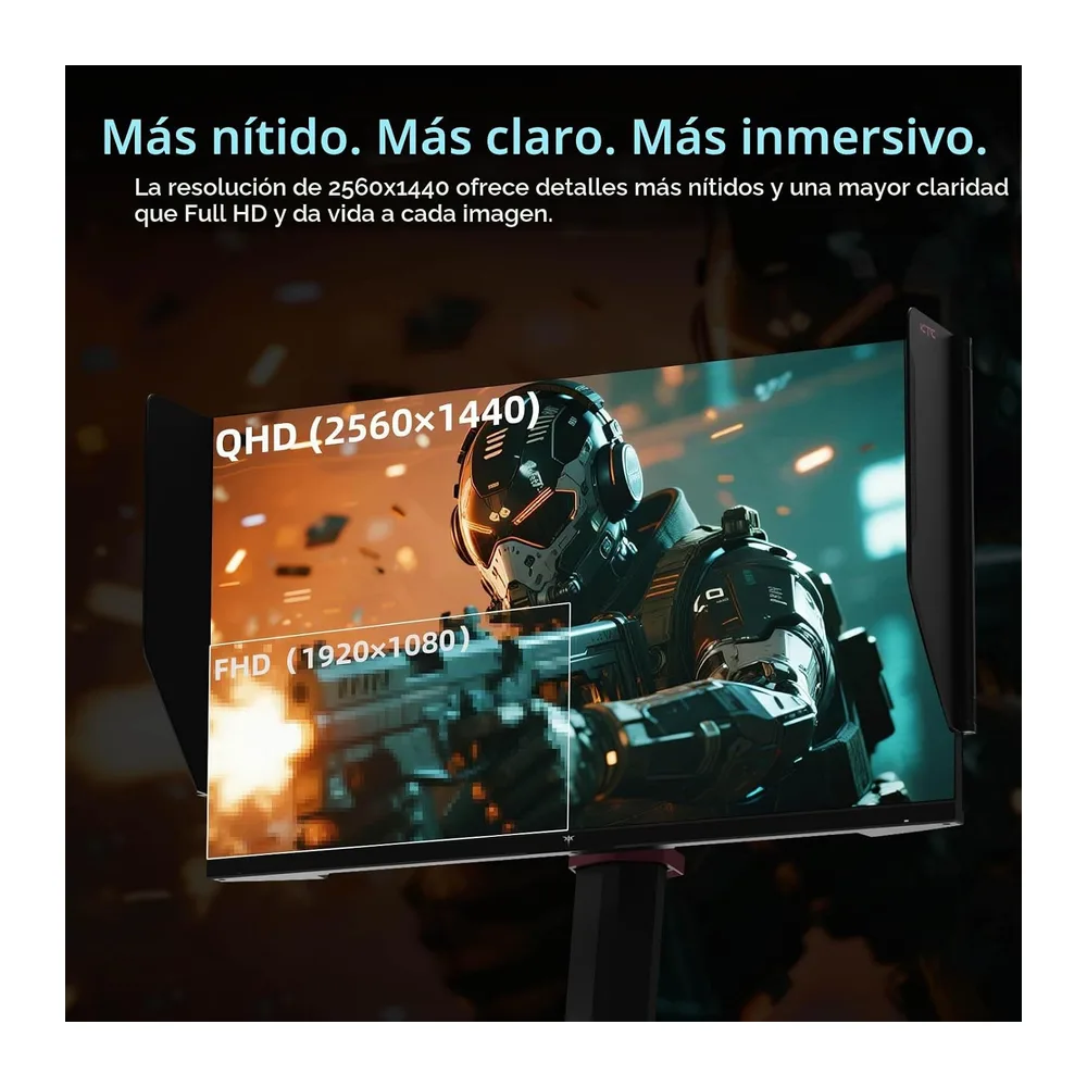 KTC Monitor Gaming 27 Pulgadas, 275Hz 240Hz, QHD Monitor, Fast IPS, 1ms, 2K 2560 x 1440P, Freesync & G-Sync, — 5