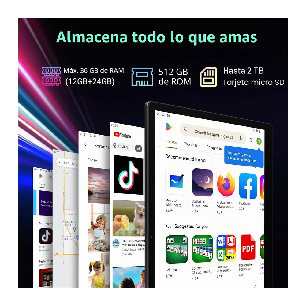 Tablet 11 Pulgadas Android 16 con 36GB RAM+512GB ROM (2TB TF) — 5