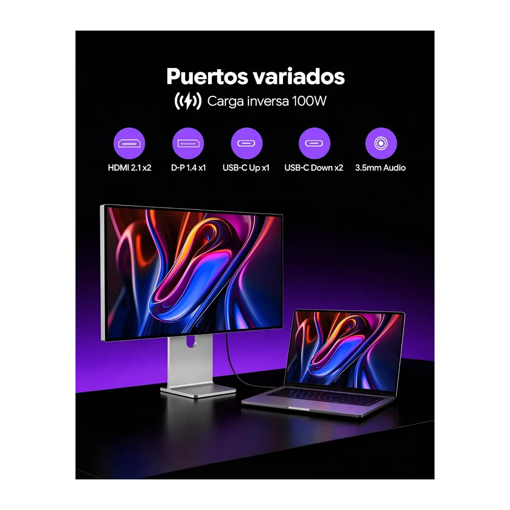 P32K 32'' 4K Gaming Monitor 144Hz Fast-IPS Honeycomb con Soporte — 3