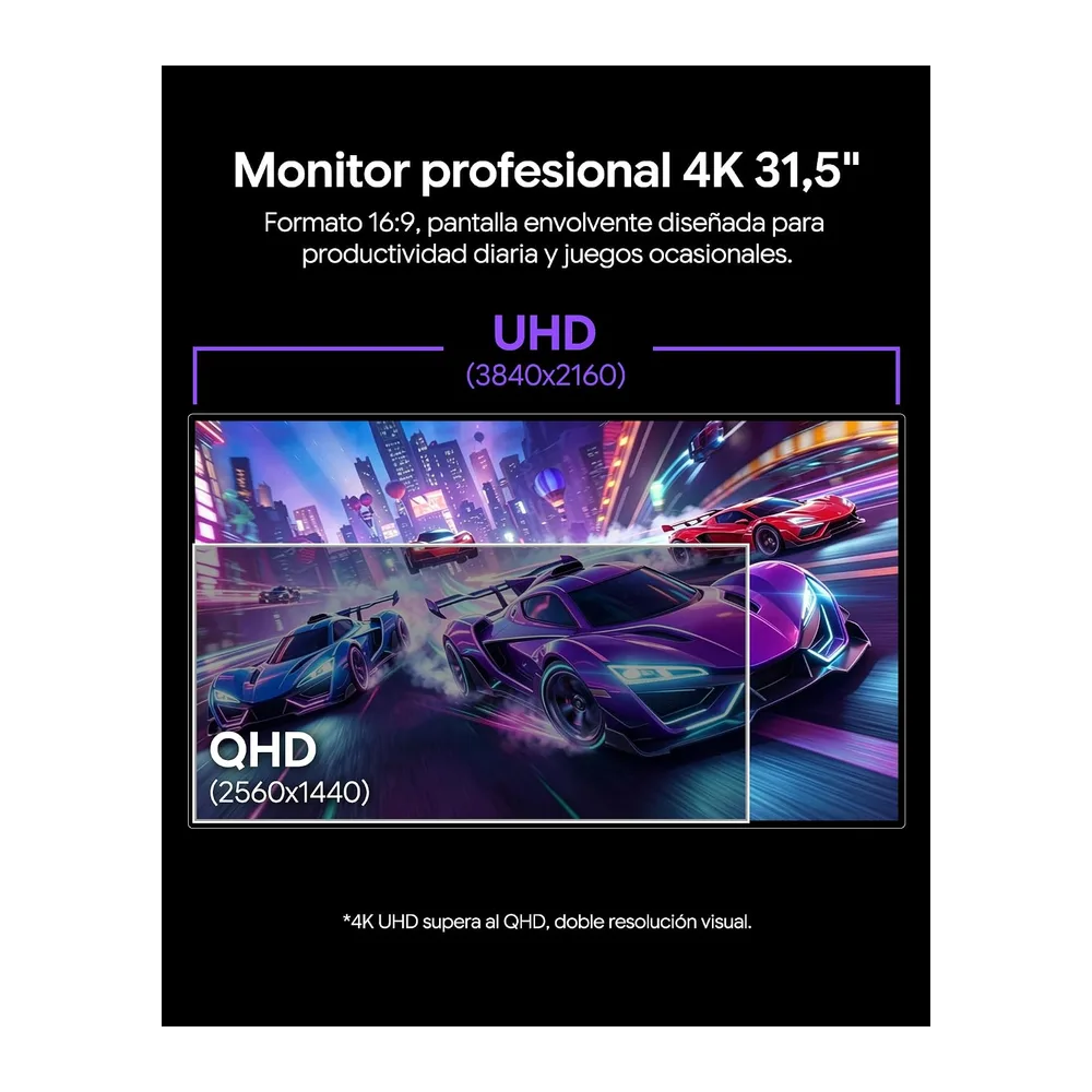 P32K 32'' 4K Gaming Monitor 144Hz Fast-IPS Honeycomb con Soporte — 4