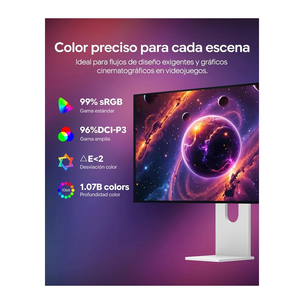 P32K 32'' 4K Gaming Monitor 144Hz Fast-IPS Honeycomb con Soporte — 5