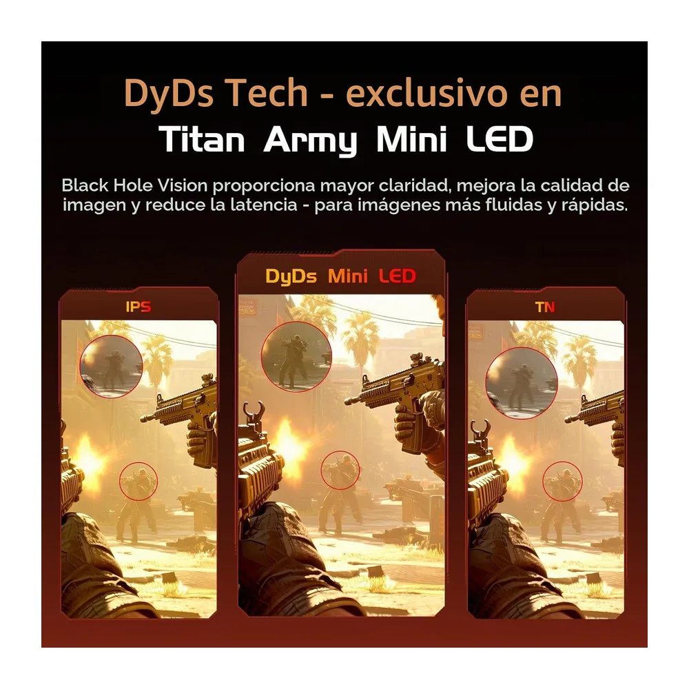TITAN ARMY Monitor Gaming 27 Pulgadas, 275Hz 240Hz, QHD Monitor, Fast IPS, 1ms, 2K 2560 x 1440P, Mini — 2