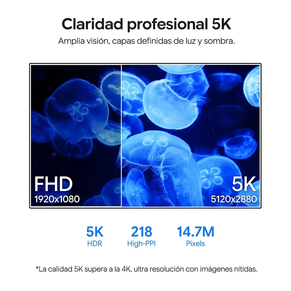 G27P Monitor 27 Pulgadas 5K 5120x2880 Honeycomb con Soporte — 3