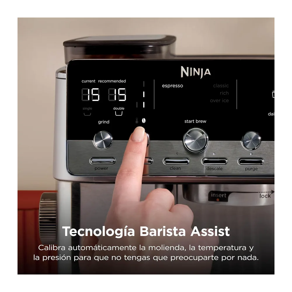 Ninja Luxe Café Mini Cafetera 2 en 1 para café de filtro y espresso con espumador automático de leche — 6