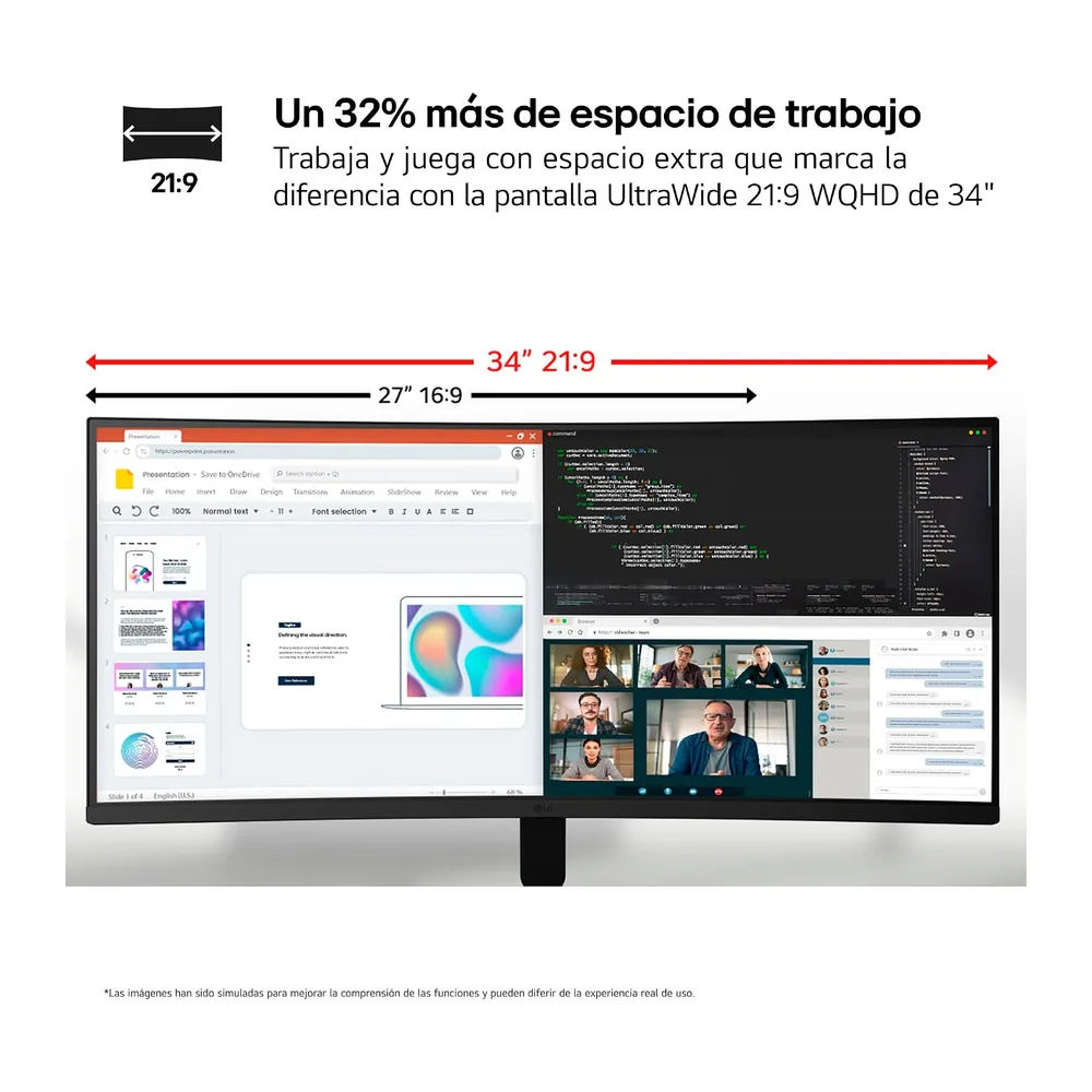 LG Monitor UltraWide 34U601B-B - 34'', 21:9, VA, Negro — 3