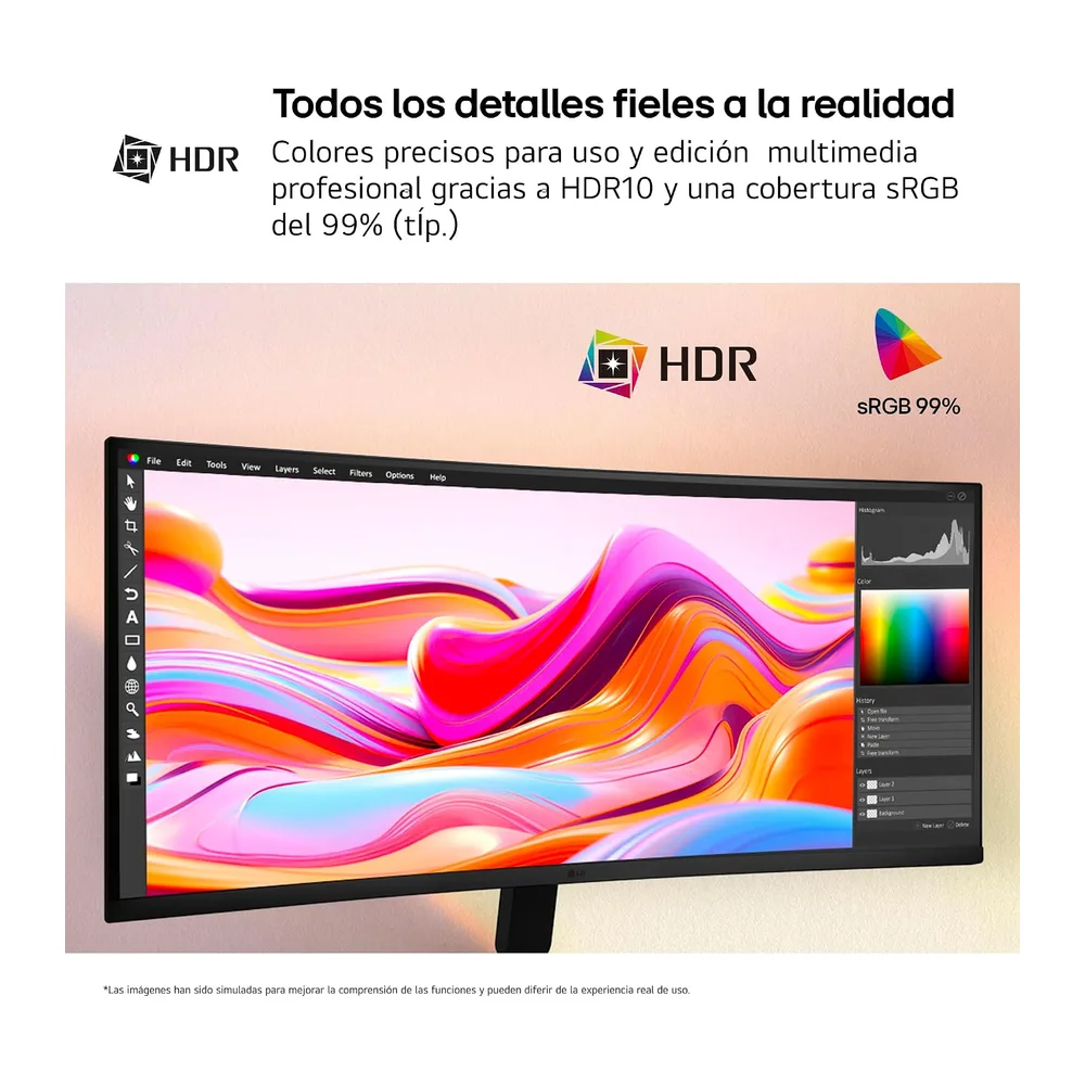 LG Monitor UltraWide 34U601B-B - 34'', 21:9, VA, Negro — 4