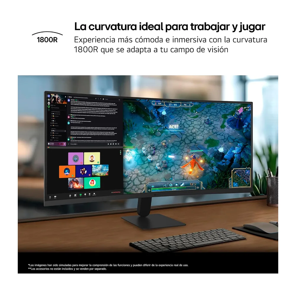 LG Monitor UltraWide 34U601B-B - 34'', 21:9, VA, Negro — 5