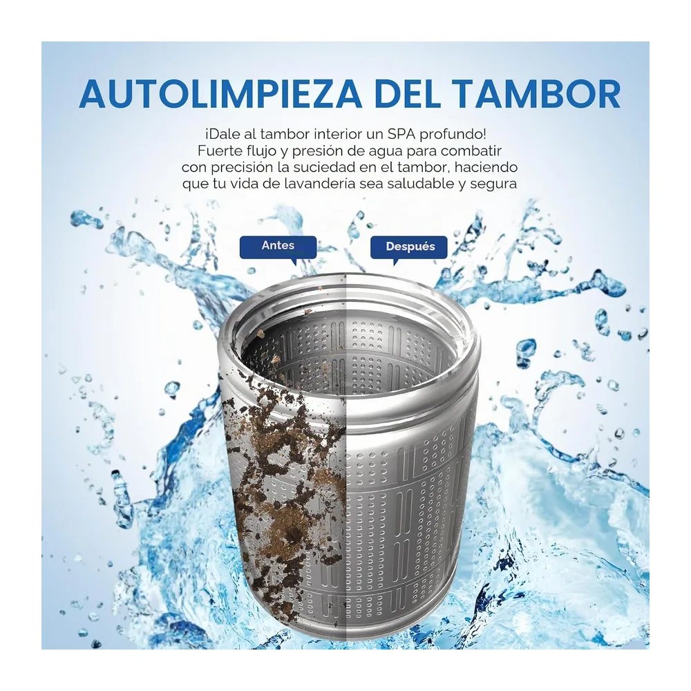 ROVSUN Lavadora de carga superior, 5 kg, carga superior, con 8 programas de lavado y 5 niveles de agua, — 6