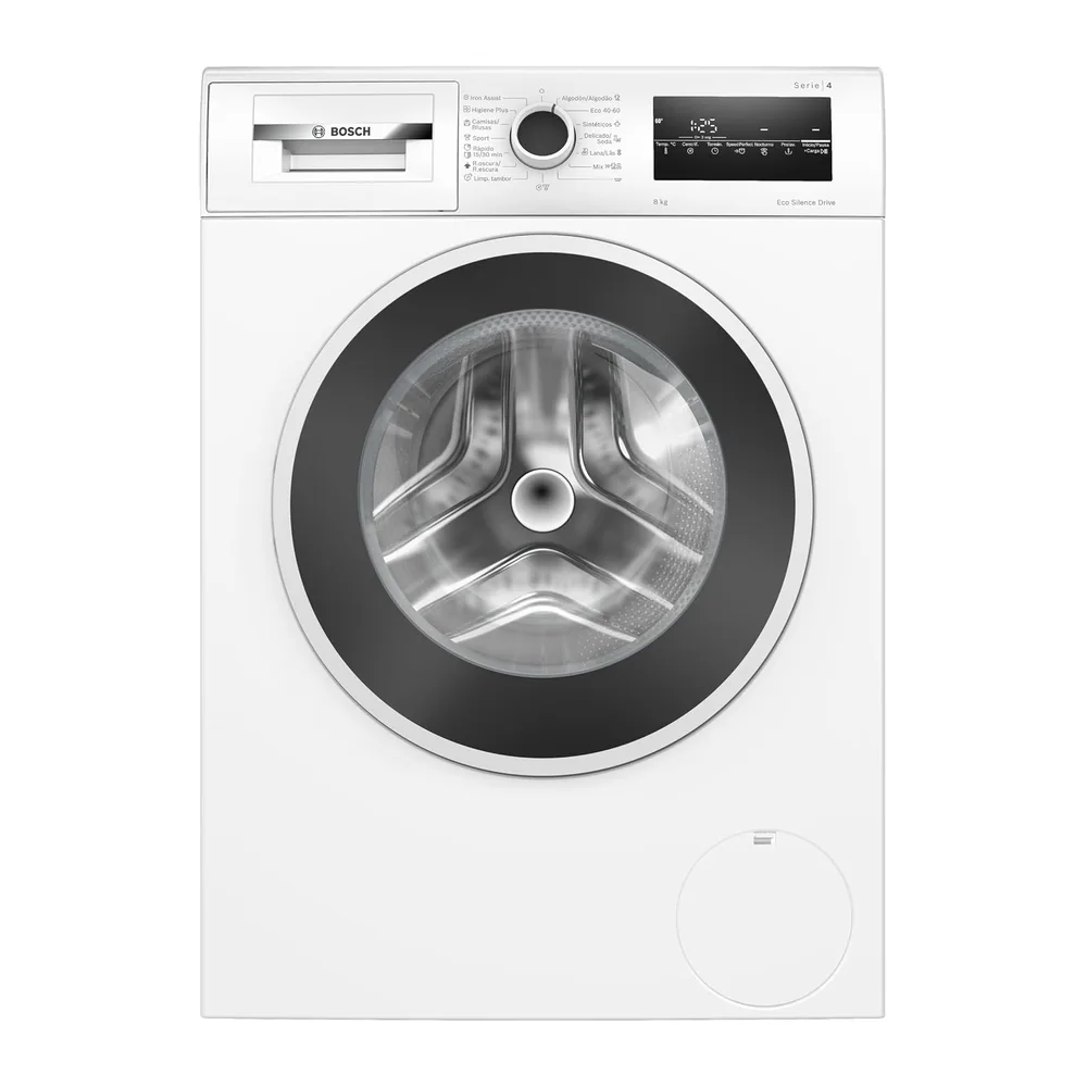 Bosch, Lavadora, Serie 4, 8 kg, Iron Assist, blanco, WAN28283ES [Clase de eficiencia energética A]