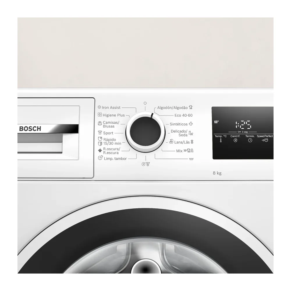 Bosch, Lavadora, Serie 4, 8 kg, Iron Assist, blanco, WAN28283ES [Clase de eficiencia energética A] — 3