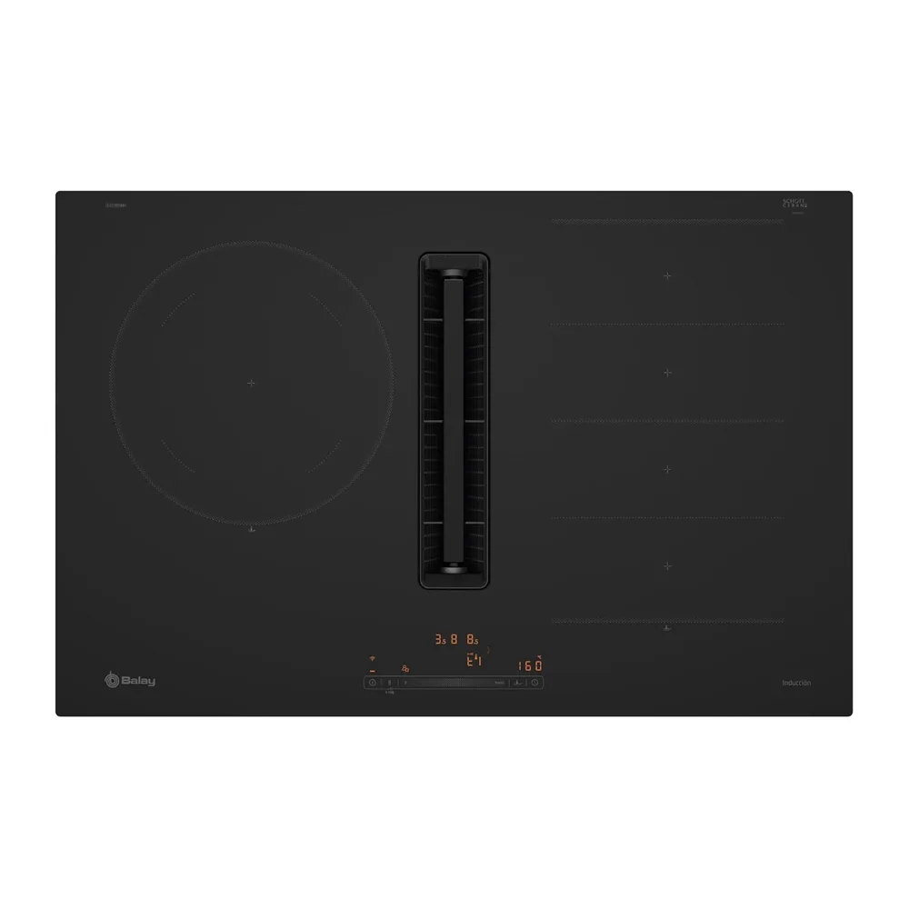 Balay, Placa de Inducción con extractor integrado, negro mate, 3EBC989MH [Clase de eficiencia energética B]