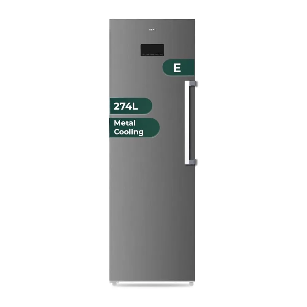 Svan Congelador Vertical Inox SCV185602ENFDX. Capacidad 274 Litros