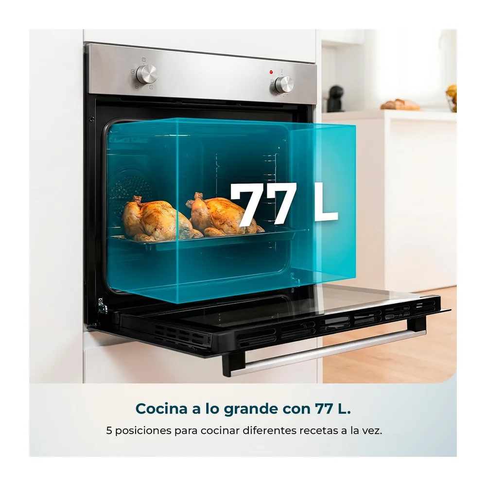 Cecotec Horno Integrable Bolero Hexa C126000 Inox A GloveKit. 2800 W — 3