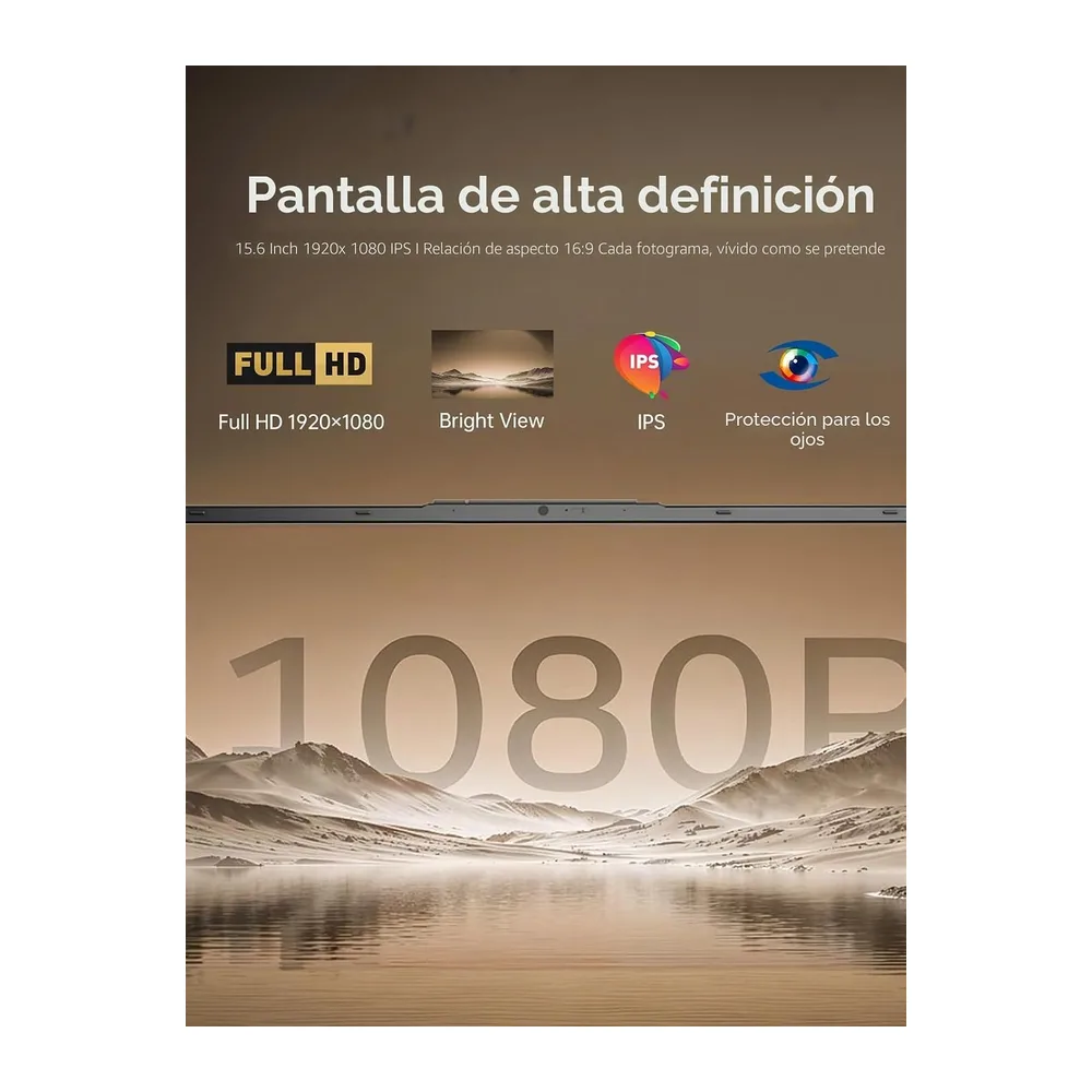 Portátil AMD Ryzen 5 7430U 15,6 Pulgadas 16GB DDR4 512GB NVMe SSD — 3