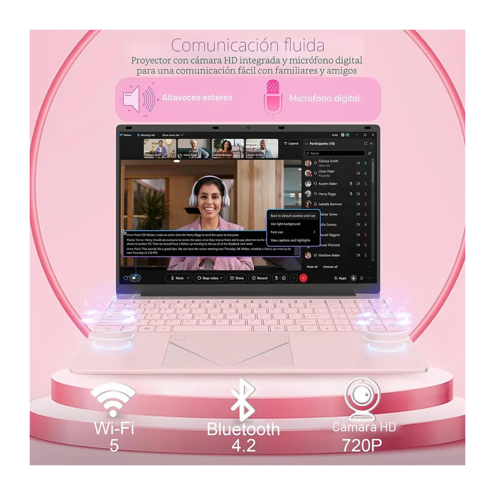 PINSTONE Portátil 15,6 Pulgadas Rosa, 16 GB DDR4 RAM, 512 GB SSD — 5