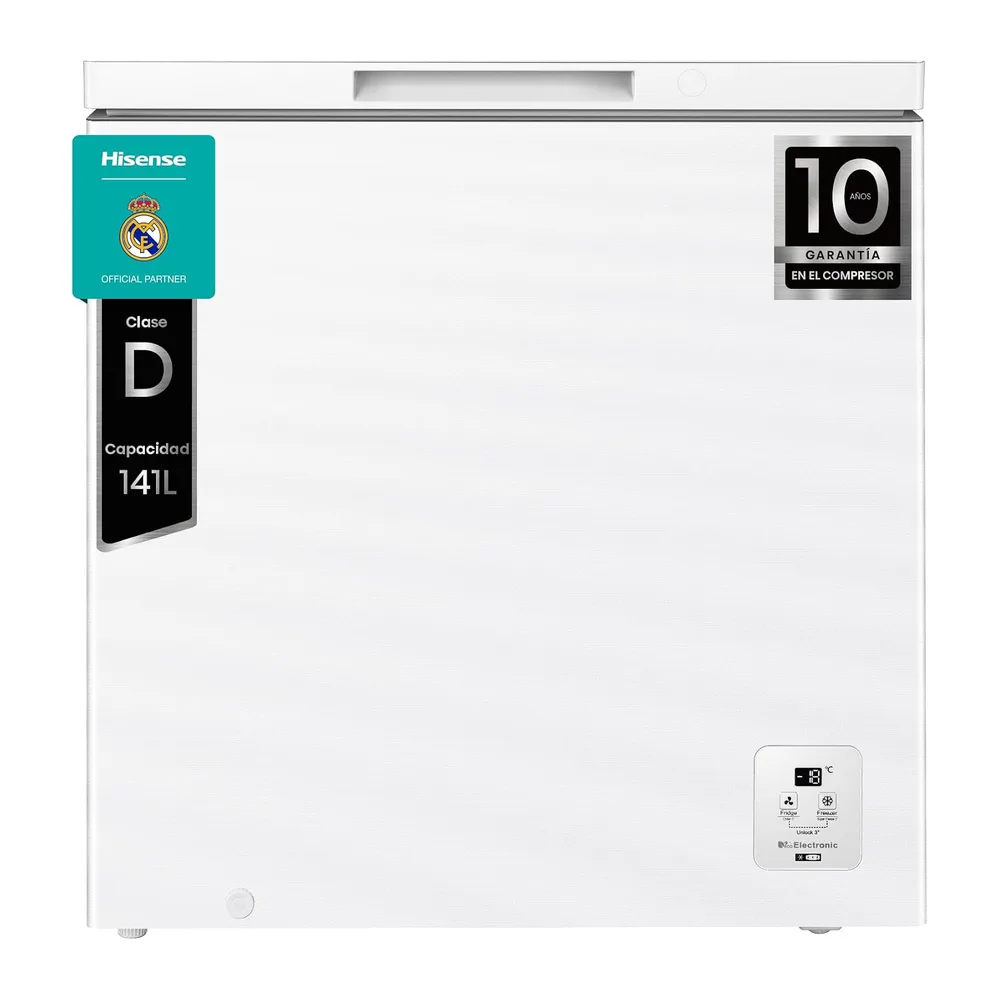 Hisense FT200N1AWDL - Arcón Congelador Horizontal, 198L, 86cm, Congelación 360°, Congelador Convertible,