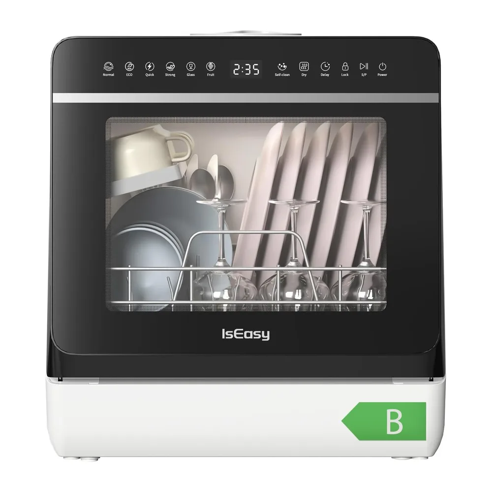 Lavavajillas de Encimera, con 7+3 Programas, Depósito de 5L, Control Táctil y Pantalla LED, para Cocinas