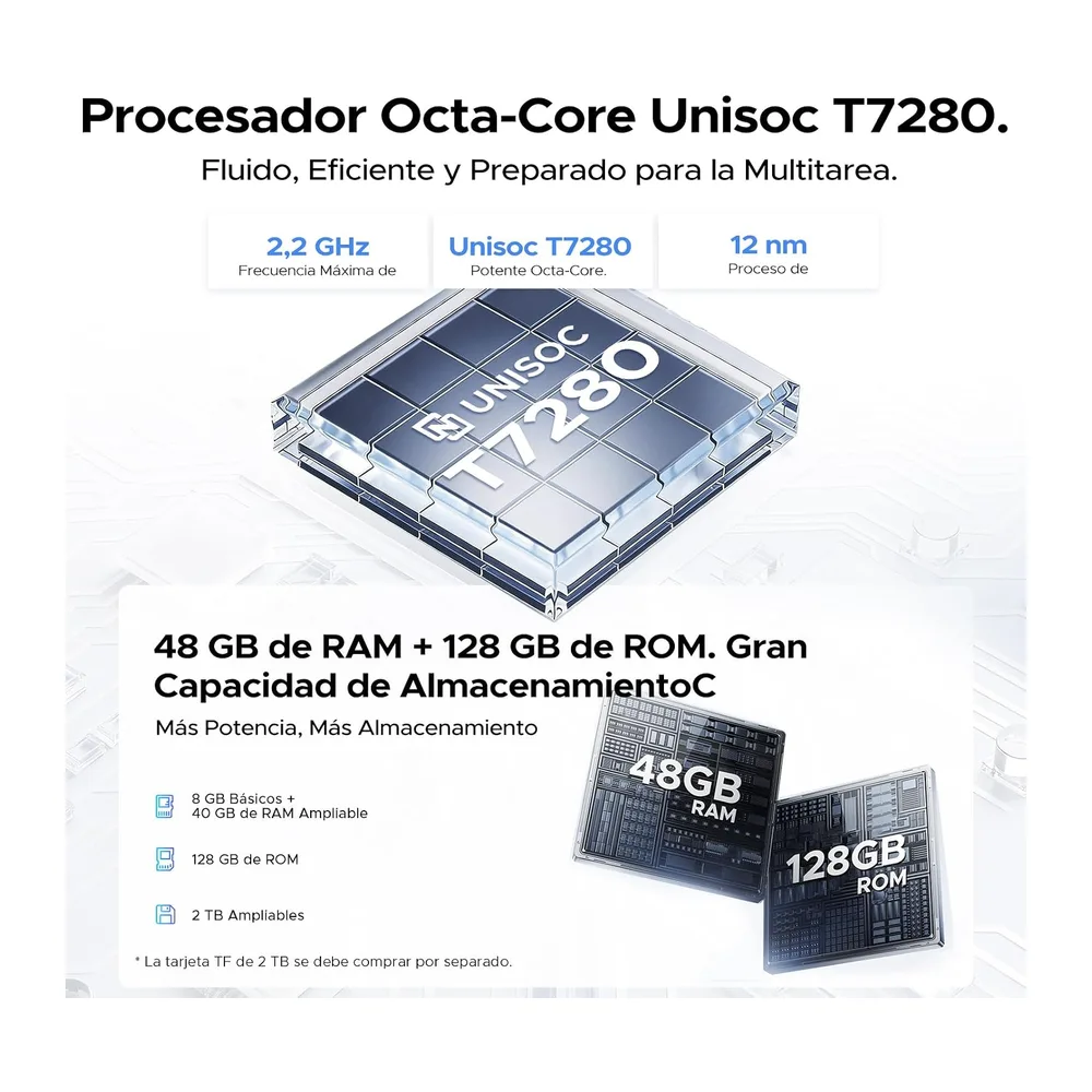 P12 Tablet Android 16, Tablet 12 pulgadas, 48GB RAM+128GB ROM/2 TB TF, IPS 2,4K, Pantalla 120 Hz, — 3