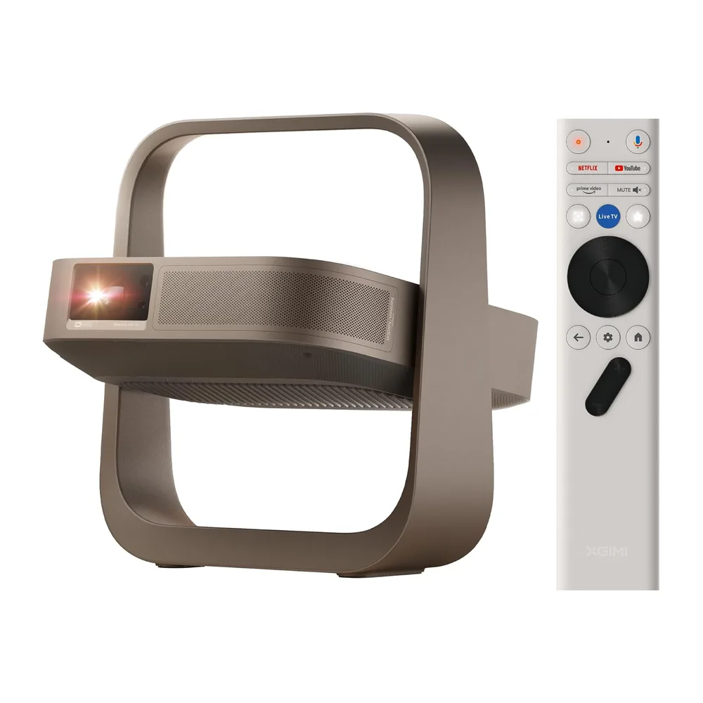 XGIMI Elfin Flip 4K Proyector Portátil, RGB Láser Triple, Exterior y Jardín