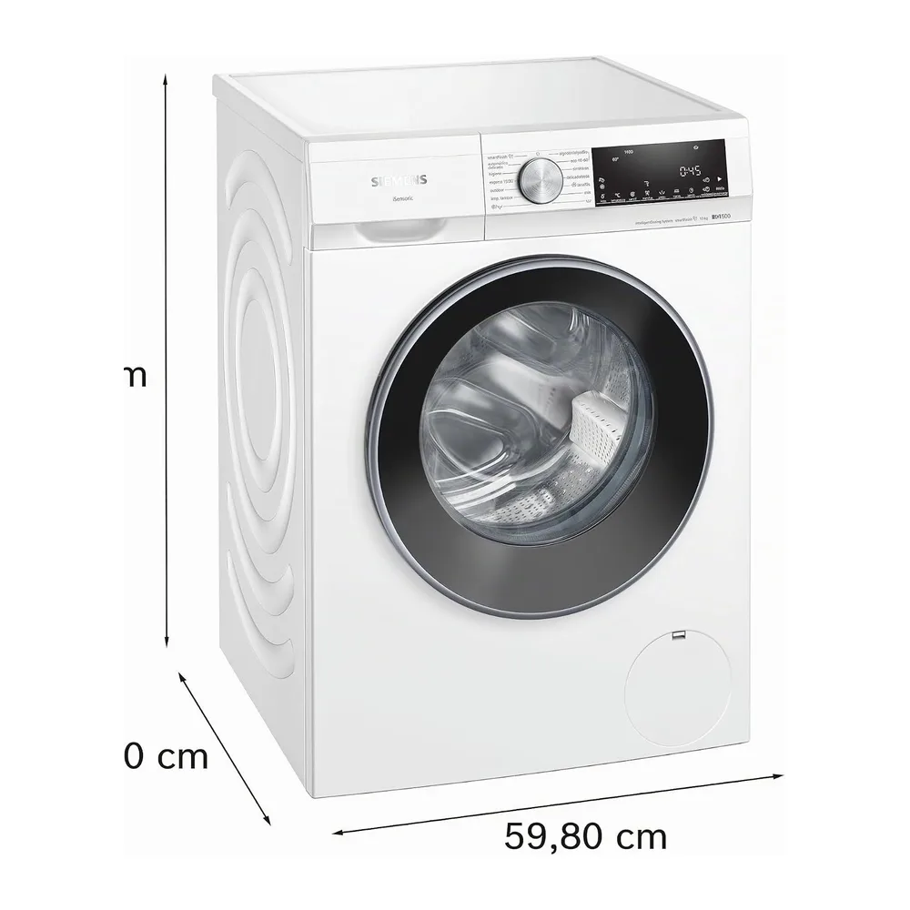 Siemens, Lavadora iQ500, 10kg, Dosificación automática, blanco, WG54G2F1EP [Clase de eficiencia energética A] — 2
