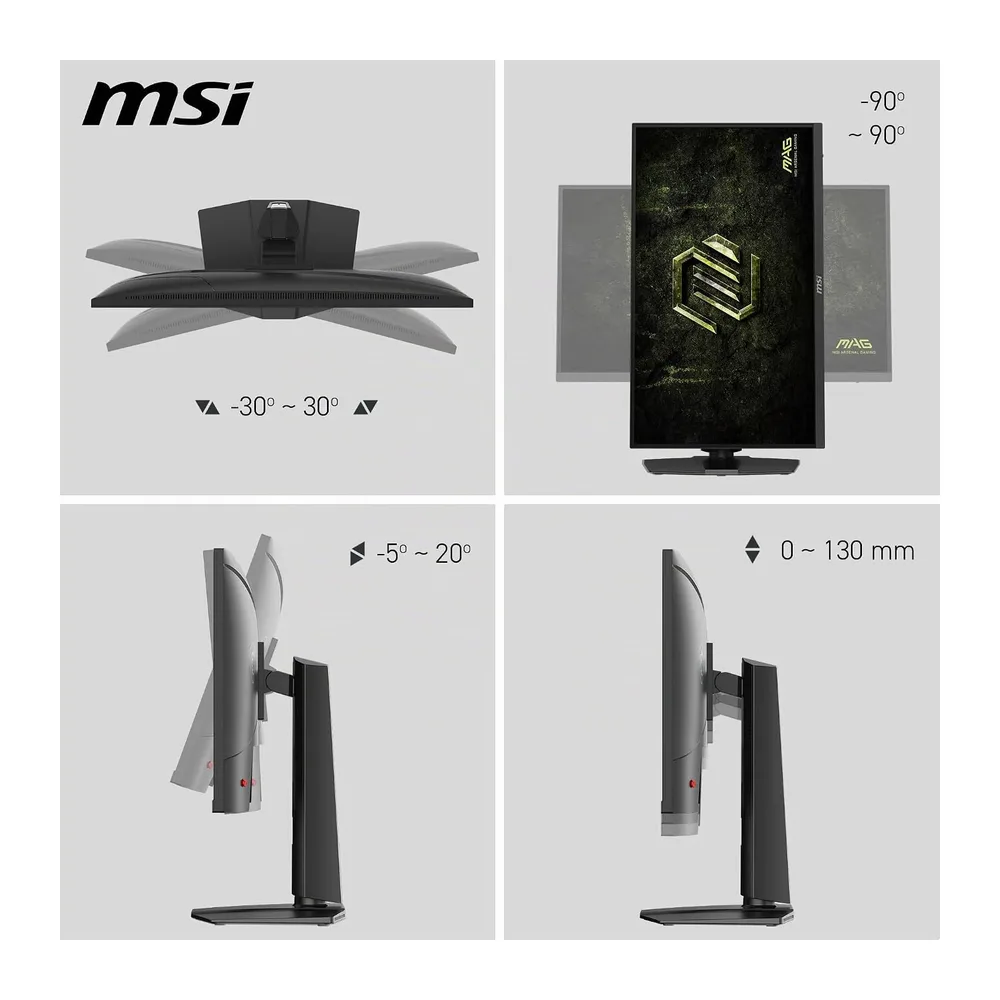 68,6 Cm (27") 2560 X 1440 Pixel Msi 9s6-3ce49H-077 16:9 Wide Quad Hd Rapid Ips 0,5 Ms 320 Hz Hdr Displayport — 4