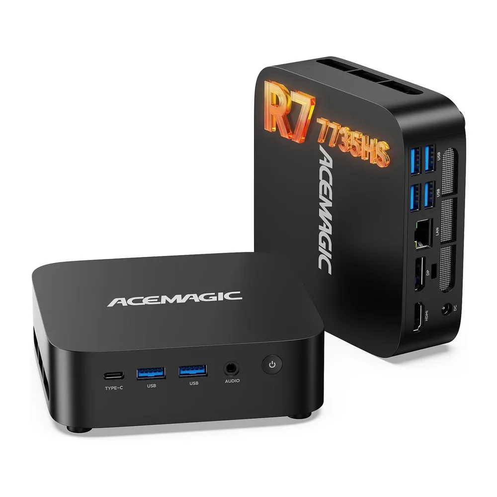 Beelink Mini PC SER5 Pro, Ryzen 5 5625U (hasta 4,3 GHz), 16GB RAM DDR4, SSD NVMe 480GB, Salida para Tres — 2