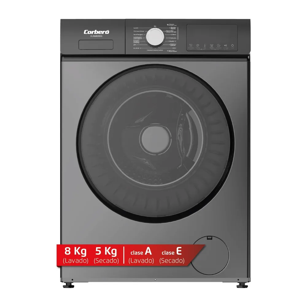Corberó - Lavadora Secadora 2 en 1| CLSW805DG | 8 Kg / 5 Kg Secado | 1200 rpm | Motor Inverter | 16 Programas