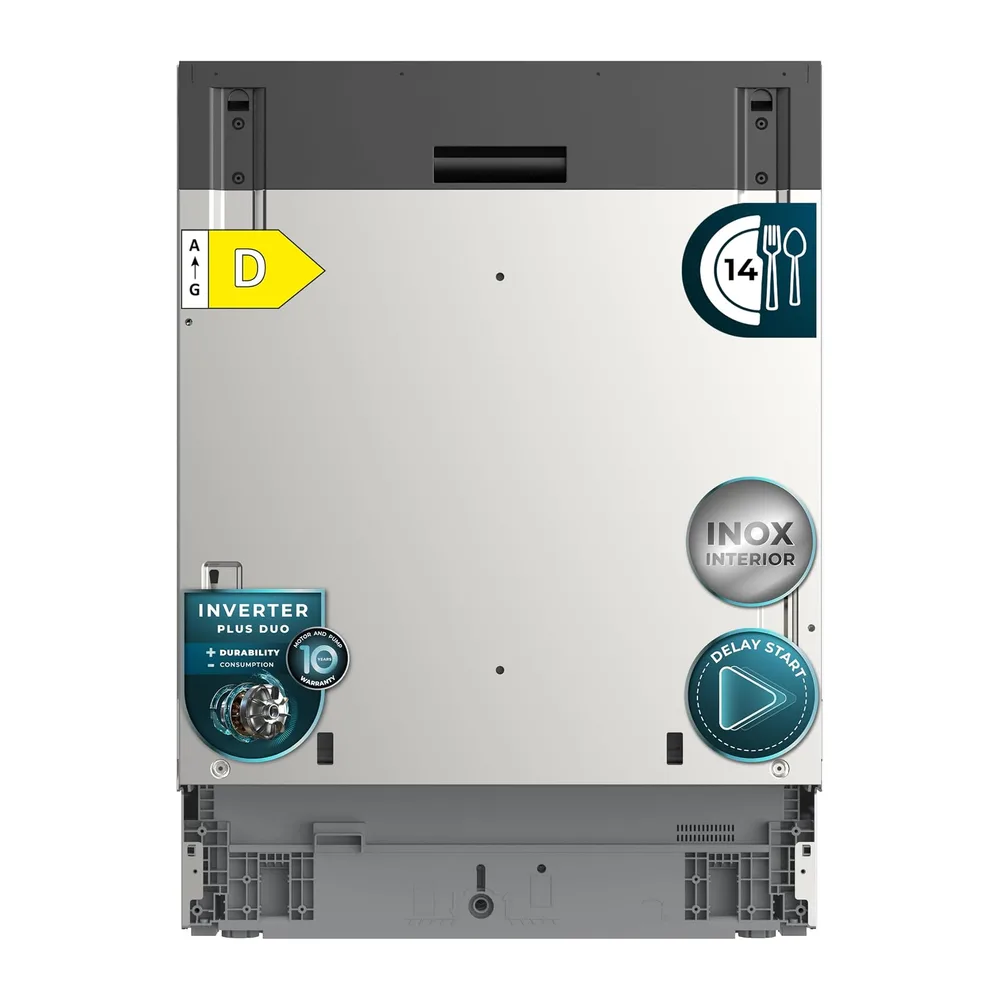Cecotec Lavavajillas Integrable de 60cm Bolero Aguazero 6250 Full-BI. Capacidad 14 Servicios