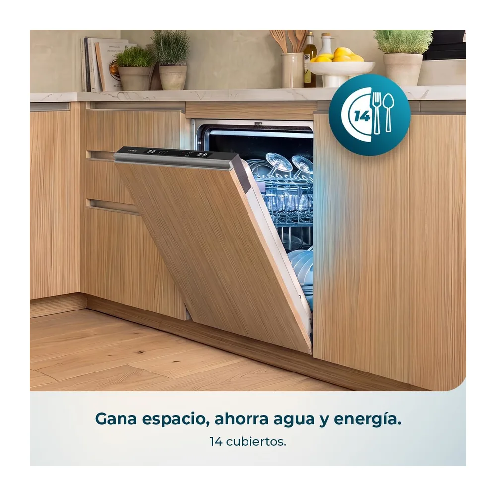 Cecotec Lavavajillas Integrable de 60cm Bolero Aguazero 6250 Full-BI. Capacidad 14 Servicios — 3