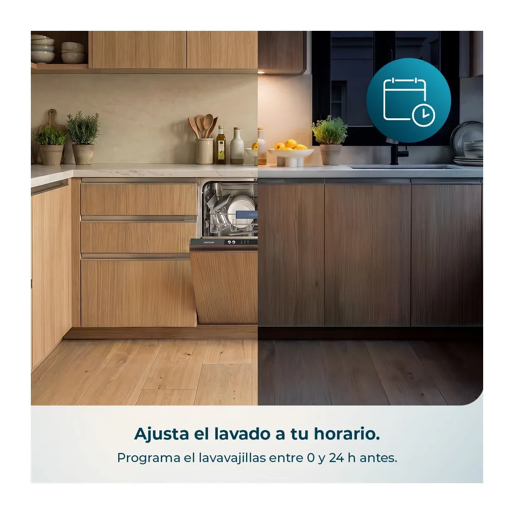 Cecotec Lavavajillas Integrable de 60cm Bolero Aguazero 6250 Full-BI. Capacidad 14 Servicios — 6