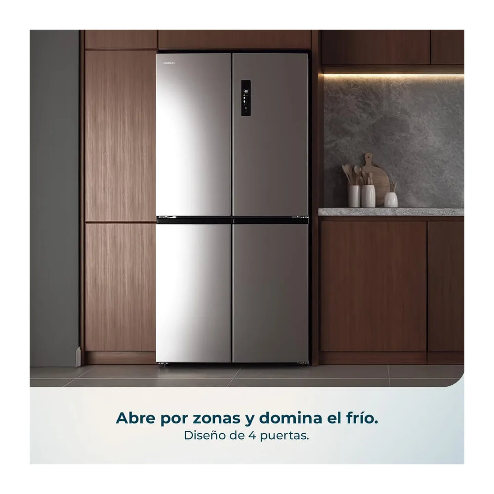Cecotec Frigorífico Americano 4 Puertas Bolero CoolMarket 4D 503 Inox D — 3