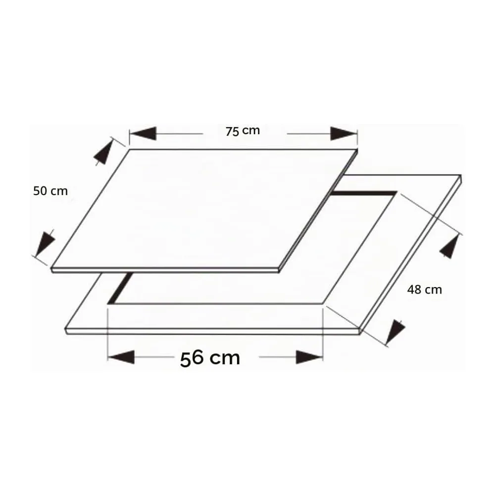 Cecotec Placa de Gas 5 Fuegos Bolero Squad GN 5200F Inox. 11kW — 3