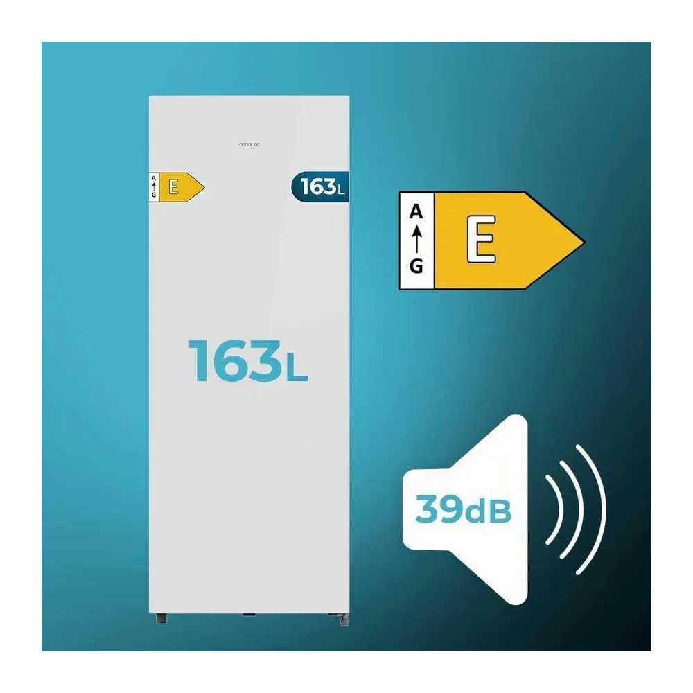 Cecotec Congelador Vertical Convertible Bolero Cool Market UF 163 Dual White E. 168L — 4
