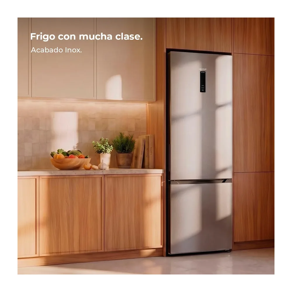 Cecotec Frigorífico Bolero CoolMarket Combi 377 Inox A. 377 Litros — 3