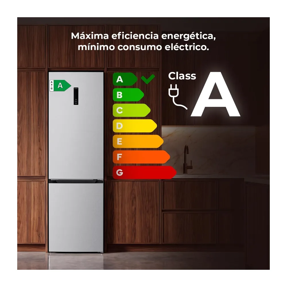 Cecotec Frigorífico Bolero CoolMarket Combi 377 Inox A. 377 Litros — 4