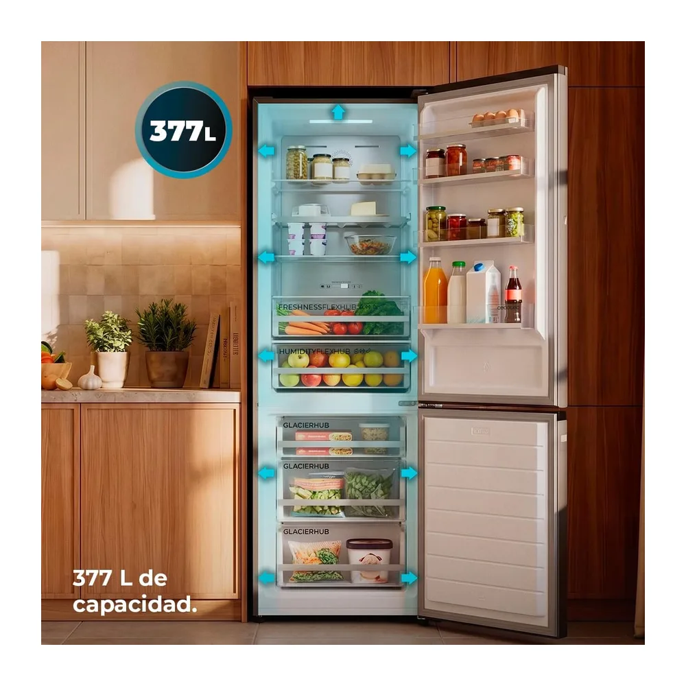 Cecotec Frigorífico Bolero CoolMarket Combi 377 Inox A. 377 Litros — 5