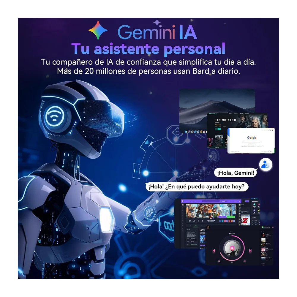 Tableta de 11 pulgadas con teclado｜Android 16 con Gemini AI｜32GB RAM + 128GB ROM (1TB TF) — 3