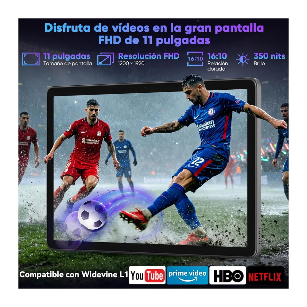Tableta de 11 pulgadas con teclado｜Android 16 con Gemini AI｜32GB RAM + 128GB ROM (1TB TF) — 4