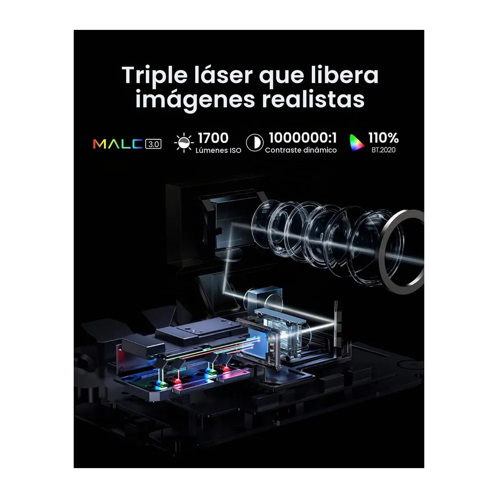 JMGO N1S 4K Proyector Portatil, Triple Laser, 1700 ISO Lumens, Google TV — 3
