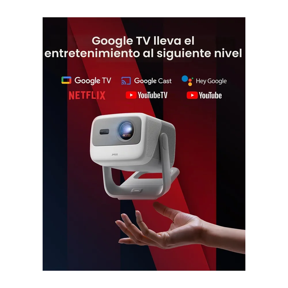 JMGO N1S 4K Proyector Portatil, Triple Laser, 1700 ISO Lumens, Google TV — 4