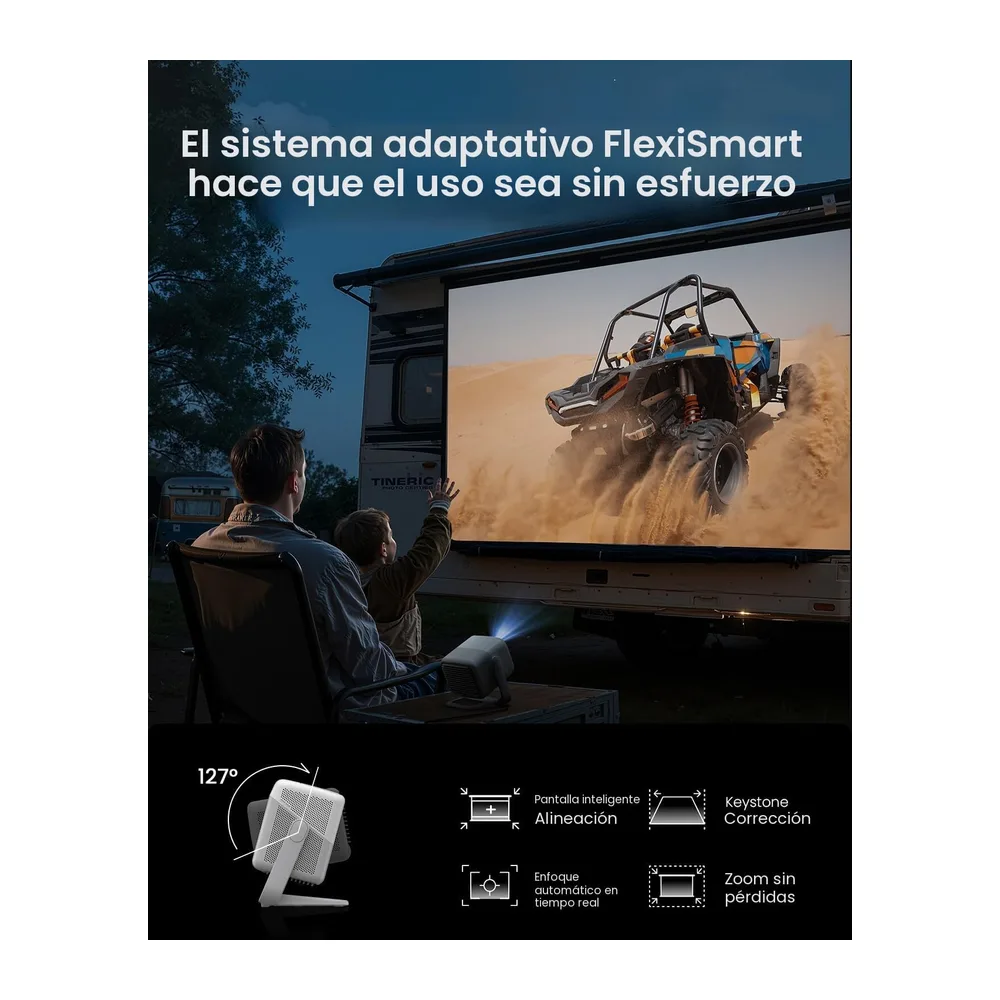 JMGO N1S 4K Proyector Portatil, Triple Laser, 1700 ISO Lumens, Google TV — 5