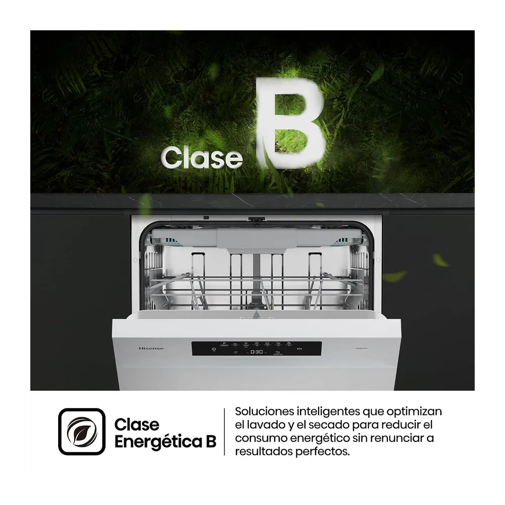 Hisense HS643B90W - Lavavajillas Clase B, 15 Servicios, Fondo 60cm, Secado Extra, Programa Automático, — 4