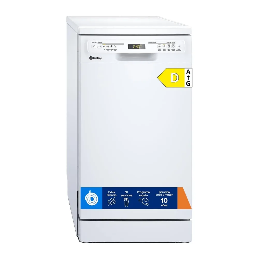 Balay, Lavavajillas, 45 cm, 10 Servicios, Silencioso, blanco, 3VN4031BA [Clase de eficiencia energética D]