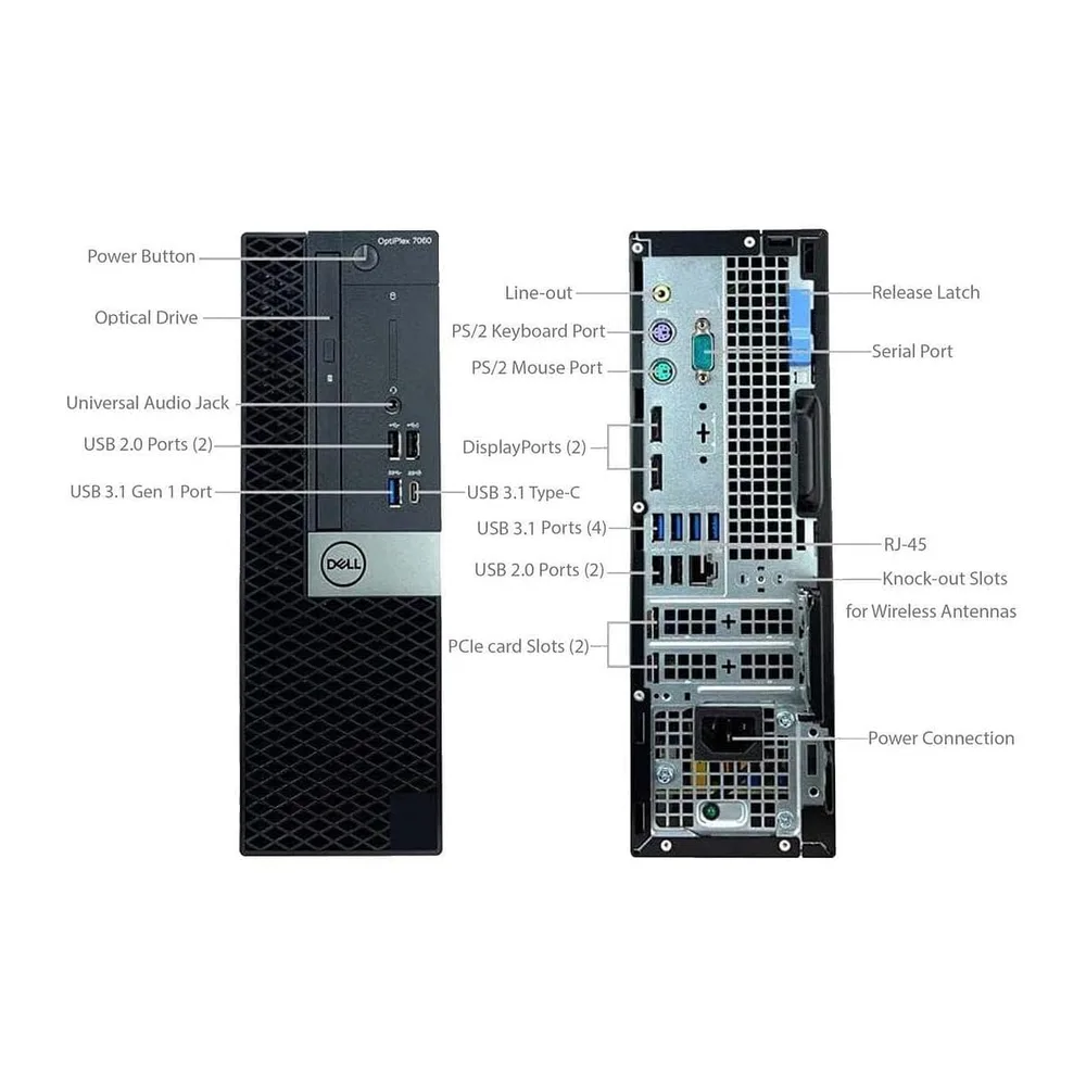 Dell Optiplex 7060 SFF Desktop Intel, Intel Core i5-8500, 16 GB de RAM, SSD 512 GB, Wi-FI, Bluetooth, teclado — 6